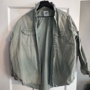 aerie oversized Light Sage Green Shirt Jacket